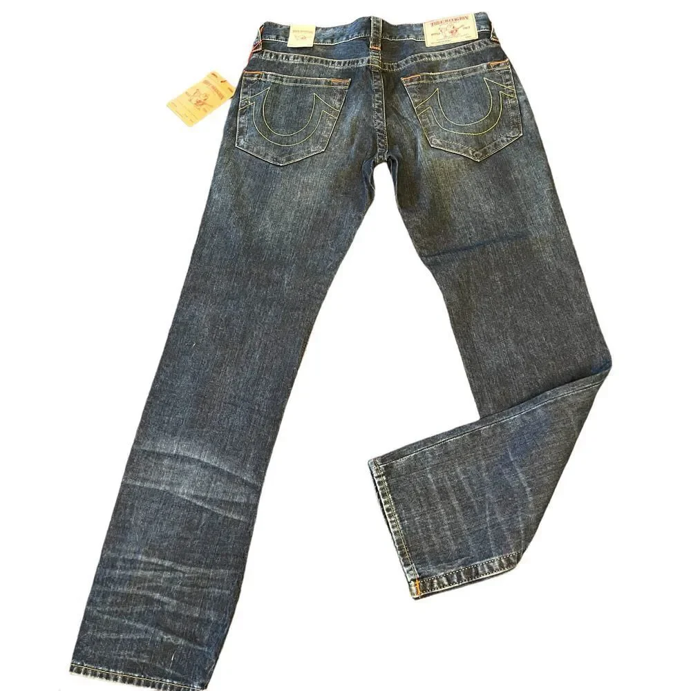 True Religion Skinny Blue Denim Jean Size 33 NWT